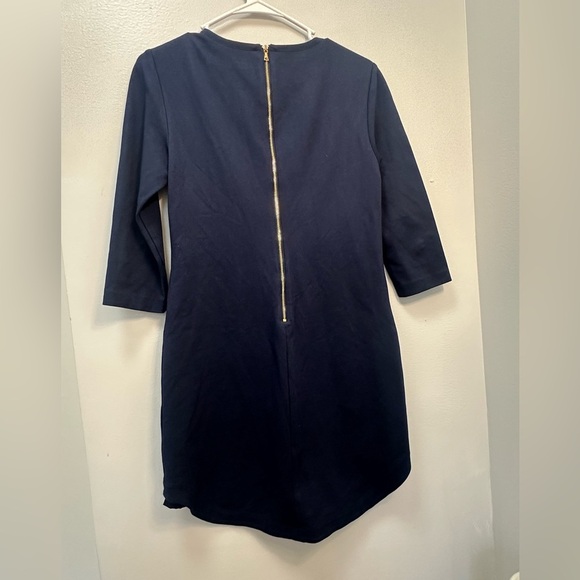 Trina Turk Blue Sheath Dress with Embellished Neckline - Picture 2 of 7